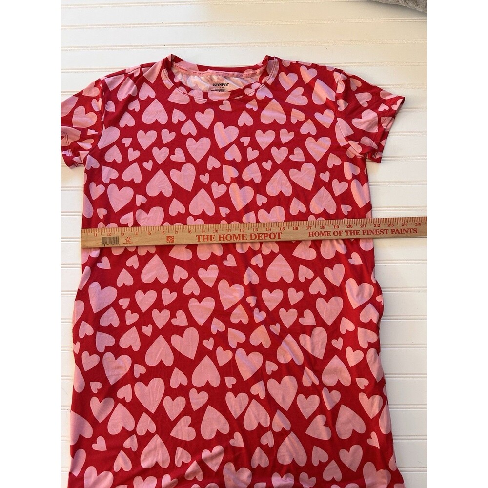 Joyspun S-M Red Heart Print Nightgown Sleepwear coquette cozycore GOOD - Picture 4 of 7